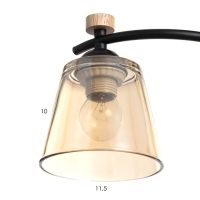 Люстра "Алатея" 2хЕ27 40Вт чёрный 45х26х27 см BayerLux