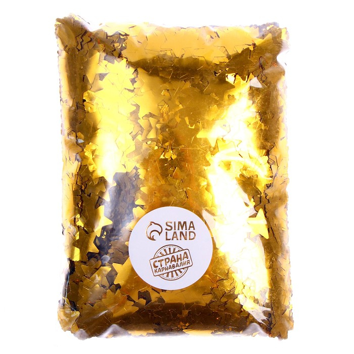 Наполнитель для шара &laquo;Конфетти звезда&raquo;, 2 см, фольга, цвет золотой, 500 г