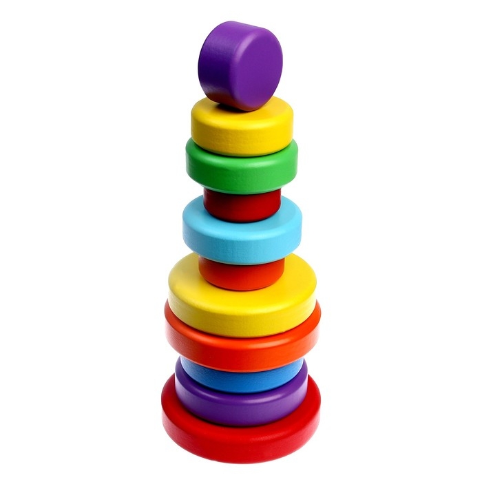 Пирамидка деревянная большая &laquo;Круг&raquo;