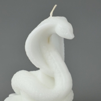 Новый год 2025! Свеча интерьерная &laquo;Новогодняя коллекция: Змея на монетках&raquo;, белая, 78 х 61 х 52