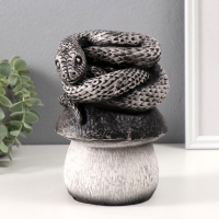 Новогодняя копилка "Змейка на грибе"  12х11х18 см