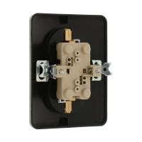 Розетка двухместная со шторкой Luazon Lighting "Орион", 16 А, скрытая, с з/к, черная