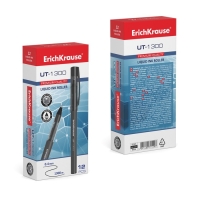 Ручка-роллер ErichKrause "UT-1300", узел 0.7 мм, чернила черные, мягкое, тонкое и чистое письмо Ручка-роллер ErichKrause "UT-1300", узел 0.7 мм, чернила черные, мягкое, тонкое и чистое письмо