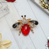 Брошь &laquo;Муха&raquo; в полете, цветная в золоте