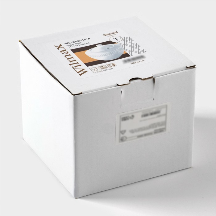 Сахарница фарфоровая с крышкой Wilmax &laquo;Юлия Высоцкая&raquo;, 340 мл, цвет белый