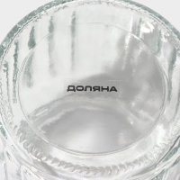 Банка стеклянная для хранения сыпучих продуктов Доляна &laquo;Зайка в золотом&raquo;, 230 мл, с керамической крышкой