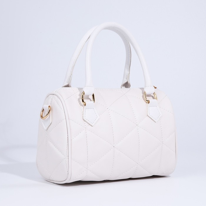 Сумка-саквояж на молнии, цвет белый