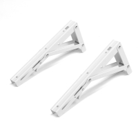 Кронштейн складной для столов и полок ТУНДРА, 2 шт., длина 250 мм, сталь, цвет белый