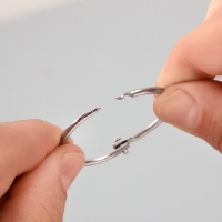 Кольца для творчества (фотоальбомов) "Серебро" внутр. d= 3 см внешн. d=3,4 см н-р 10 шт