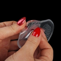 Полустельки для обуви, с протектором, на клеевой основе, силиконовые, 10,5 &times; 6,5 см, пара, цвет прозрачный