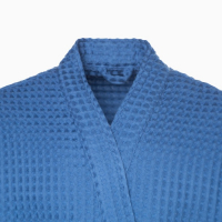 Халат вафельный мужской удлиненный Этель "Boho" размер 54-56, цвет синий, 100% хлопок, 290 г/м2