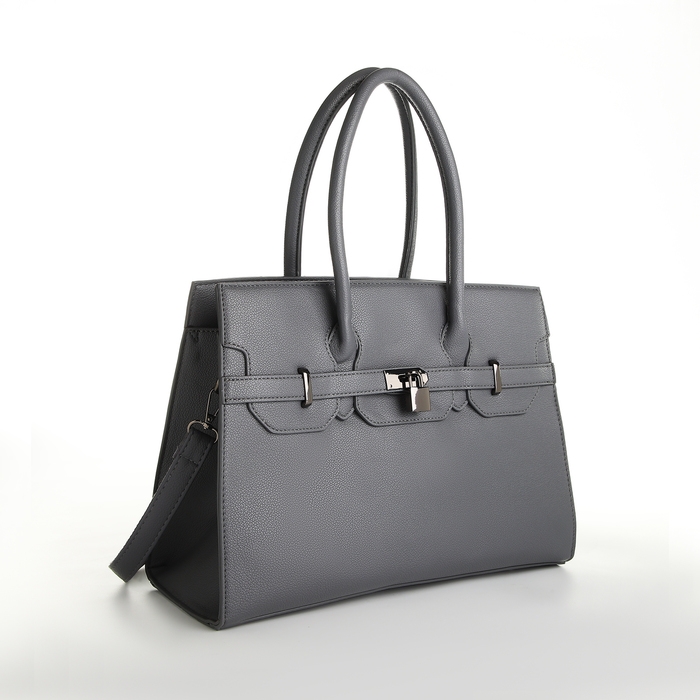 Сумка женская тоут, на молнии, цвет серый