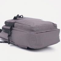 Сумка-слинг мужская из текстиля, отверстие для наушников, цвет серый Сумка-слинг мужская из текстиля, отверстие для наушников, цвет серый