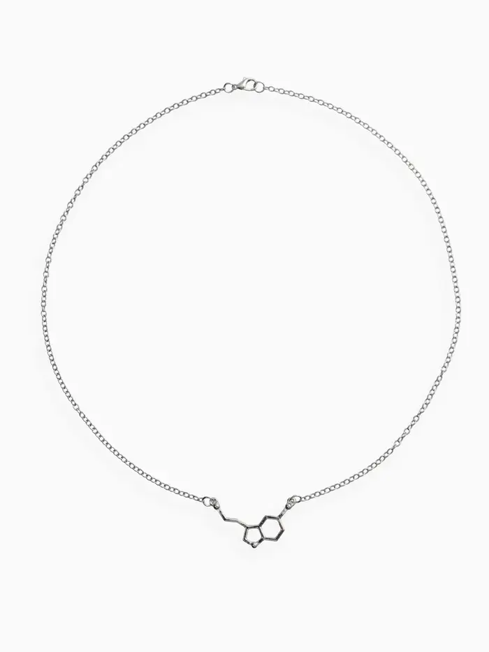 Кулон на цепочке &laquo;Молекула 02&raquo;, цвет серебро