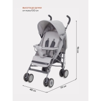 Коляска прогулочная детская RANT basic &laquo;Tango&raquo; RA352, складывается в трость, цвет Silver Grey