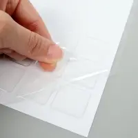 Стикеры эпоксидные прозрачные заготовки 3D 100 шт 2,5 x 2,5 см + самоклеящаяся бумага