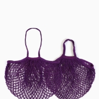 Набор авосек: 41 х 27 см и 37 х 20 см, клетка 1.5 см, фиолетовые