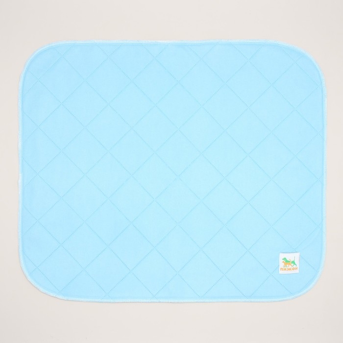 Пелёнка для животных многоразовая впитывающая, 60 х 50 см, голубой Пелёнка для животных многоразовая впитывающая, 60 х 50 см, голубой