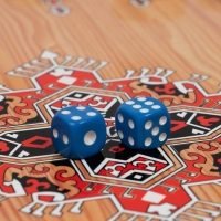 Нарды деревянные большие, настольная игра "Волк", 50 х 50 см, с шашками