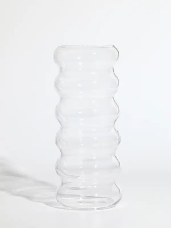 Ваза стекло настольная "Ширли" 24х10х10 см, прозрачный