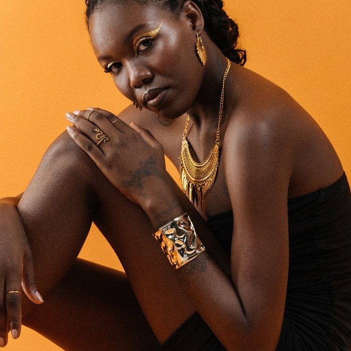 Кольцо &laquo;Змея&raquo; изогнутая, цвет чернёное золото, безразмерное