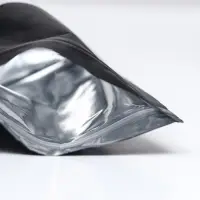 Пакет дой-пак, матовый, чёрный с окном, 12&times;20&times;4 см