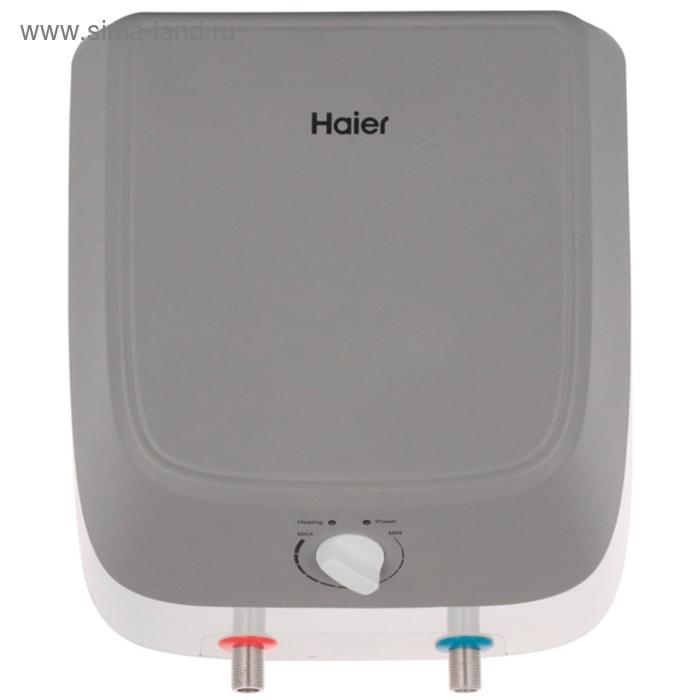 Водонагреватель Haier ES10V-Q1(R), накопительный, 1.5 кВт, 10 л, нижняя подводка, серый
