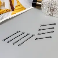 Невидимка для волос &laquo;Глория&raquo;, набор 40 шт., котик, 5.5 и 4.5 см, чёрная