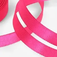 Лента атласная, 10 мм, 23&plusmn;1 м, ярко-розовая №190
