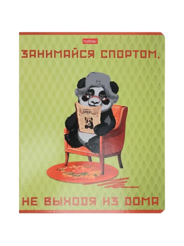 Тетрадь 48л кл Hatber "Мудрая панда", на скобе, скругл углы, 60-65г/м&sup2; 5В МИКС