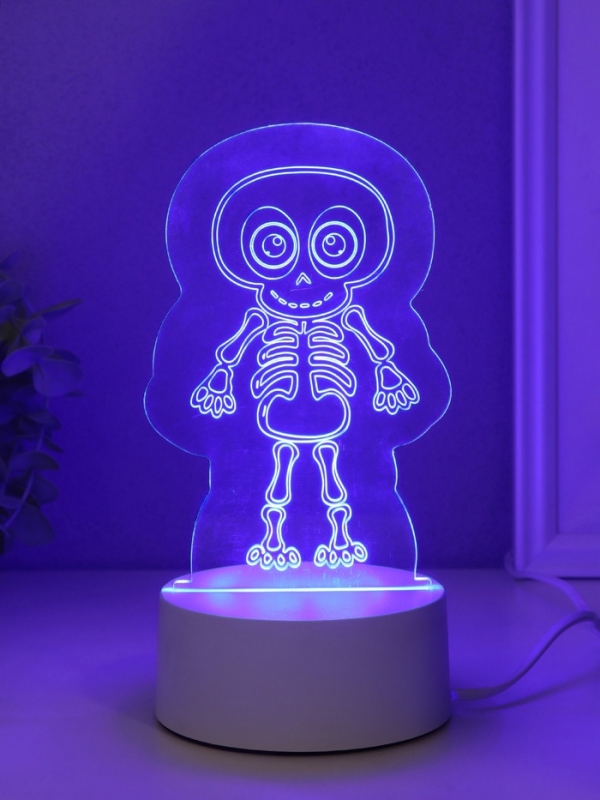 Светильник "Скелетик" LED RGB от сети RISALUX 9,5х8,5х14,8 см