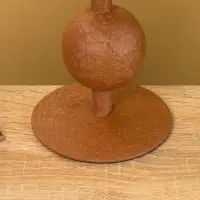 Подсвечник на 1 свечу &laquo;Бисквит&raquo;, с 2 сферами, 8.5&times;8.5&times;18 +/- 1 см