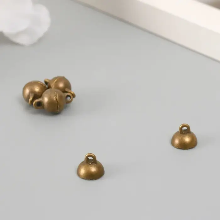 Застёжка магнитная металл "Шарик" бронза 0,7х1,2х0,7 см (набор 2 половинки)