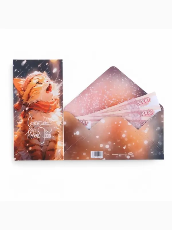 Конверт для денег &laquo;Счастливого Нового Года!&raquo;, 8&times;16 см