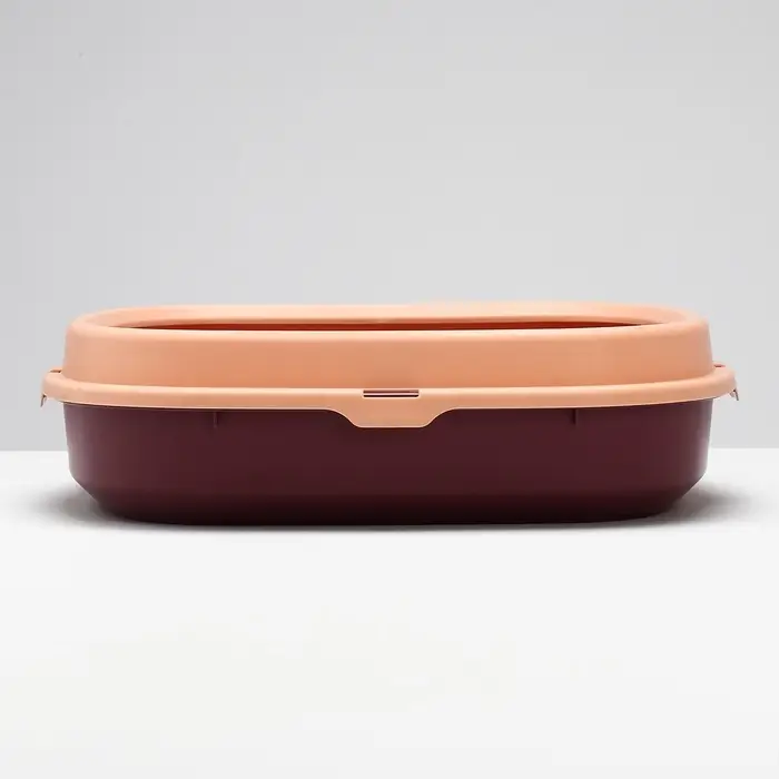 Туалет с бортом 40&times;34&times;11 см, бордовый