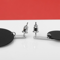 Серьги ассорти &laquo;Арт&raquo; линии, цвет чёрный в серебре