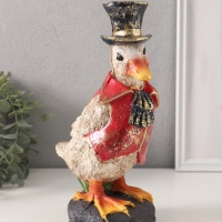 Сувенир полистоун "Синьор гусь" 10,5х14х25 см