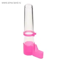 Автопоилка для птиц №1 (для вертикальных прутьев), 50 мл, 25 х 55 х 125 мм, микс цветов