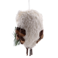 Новый год! Декоративная подвеска &laquo;Белая совушка&raquo; 7 &times; 11 &times; 20 см