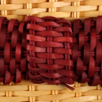 Корзина плетеная, с бантом, 27 х 13 х 11/24 см, секвойя