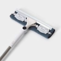 Окномойка бабочка Raccoon, стальная телескопическая ручка, микрофибра, поворот на 180&deg;, 27&times;7&times;114(137) см