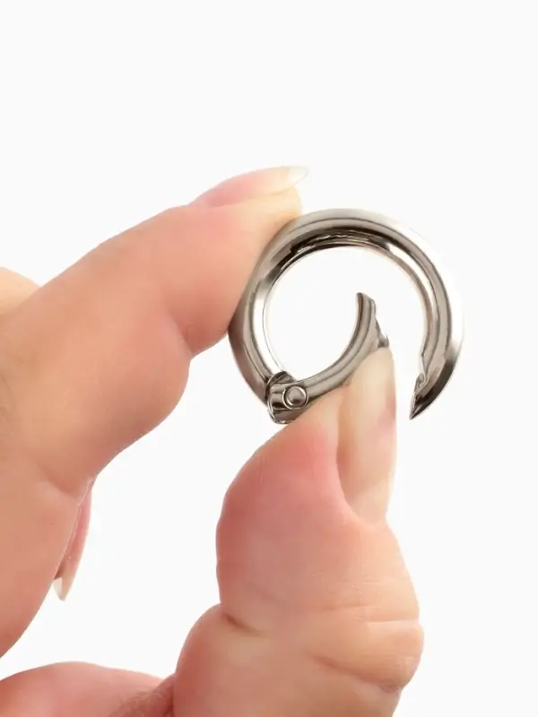 Кольца-карабины 6,7гр d16/24мм 4мм (наб 2шт цена за наб) серебряный TR