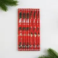 Карандаш простой чёрнографитный &laquo;Новый год: Счастья до небес!&raquo;