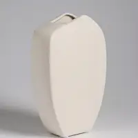 Ваза настольная керамика "Ачиль" 20,5х13 см, белый