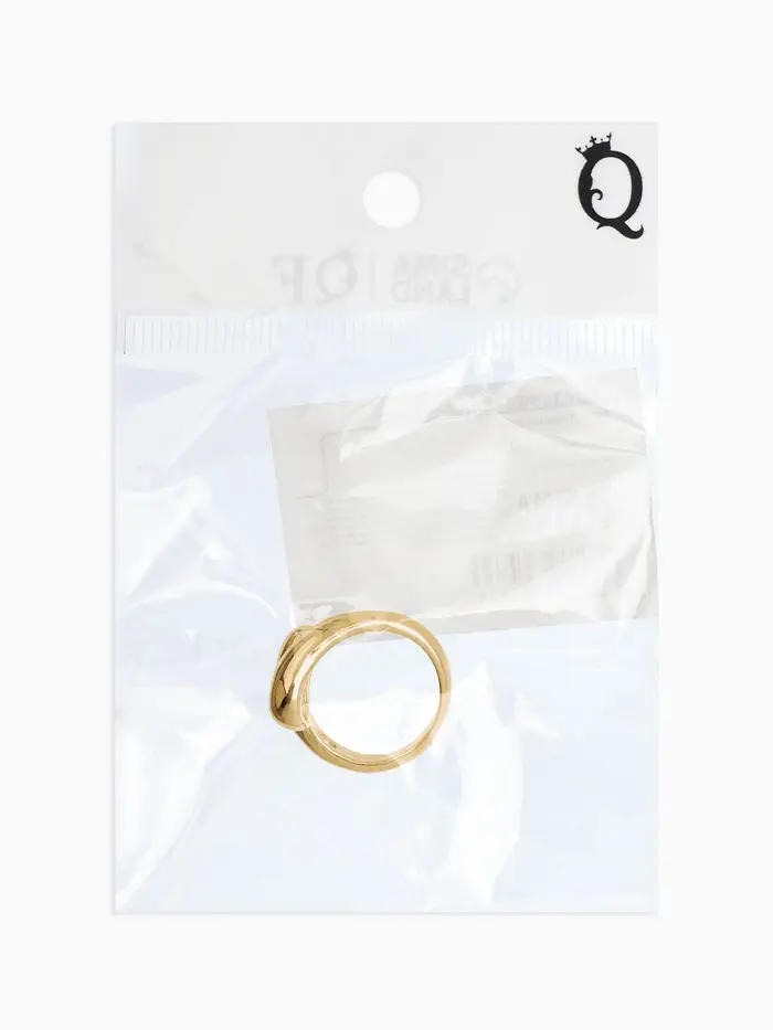 Кольцо &laquo;Капли БО&raquo;, цвет золотой, безразмерное