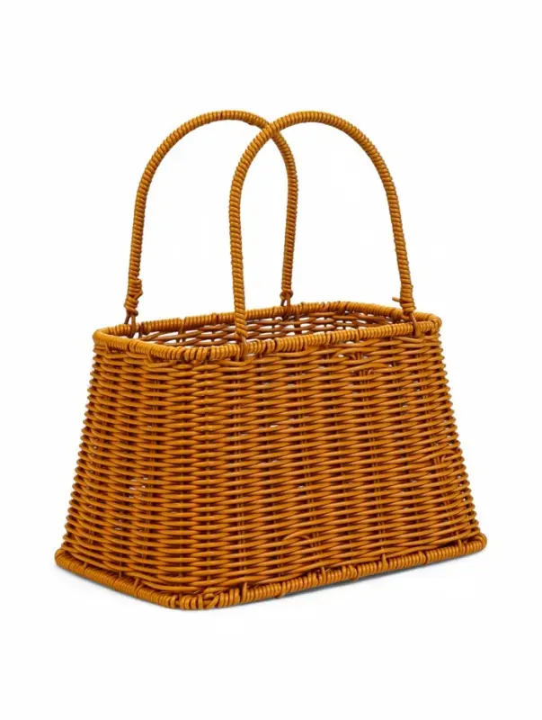 Корзина пластик 25 х 18 х 15 см, ручка14 см металл карскас коричневый