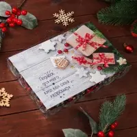 Коробка для печенья, &laquo;Счастья в Новом году&raquo;, 22&times;15&times;3 см, Новый год