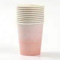 Стакан одноразовый бумажный &laquo;Розовая керамика&raquo;, 250 мл