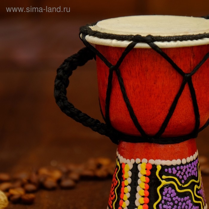 Сувенирный музыкальный инструмент "Барабан Джембе" 8,5х8,5х12 см МИКС