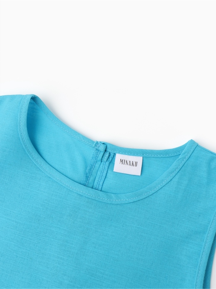 Блузка для девочки, MINAKU, голубая, рост 146 см